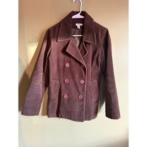 Izod brown corduroy jacket womens M